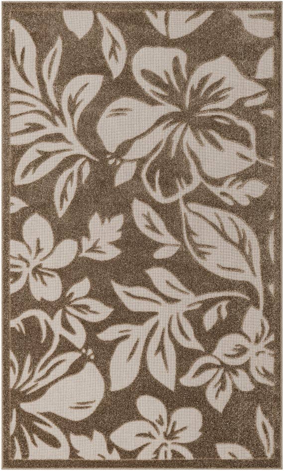 Detail image of 5' x 8' Easy-Clean Botanical Indoor / Outdoor Rug