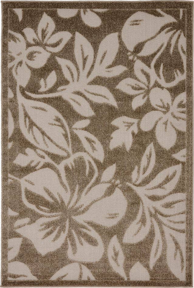 Detail image of 4' x 6' Easy-Clean Botanical Indoor / Outdoor Rug