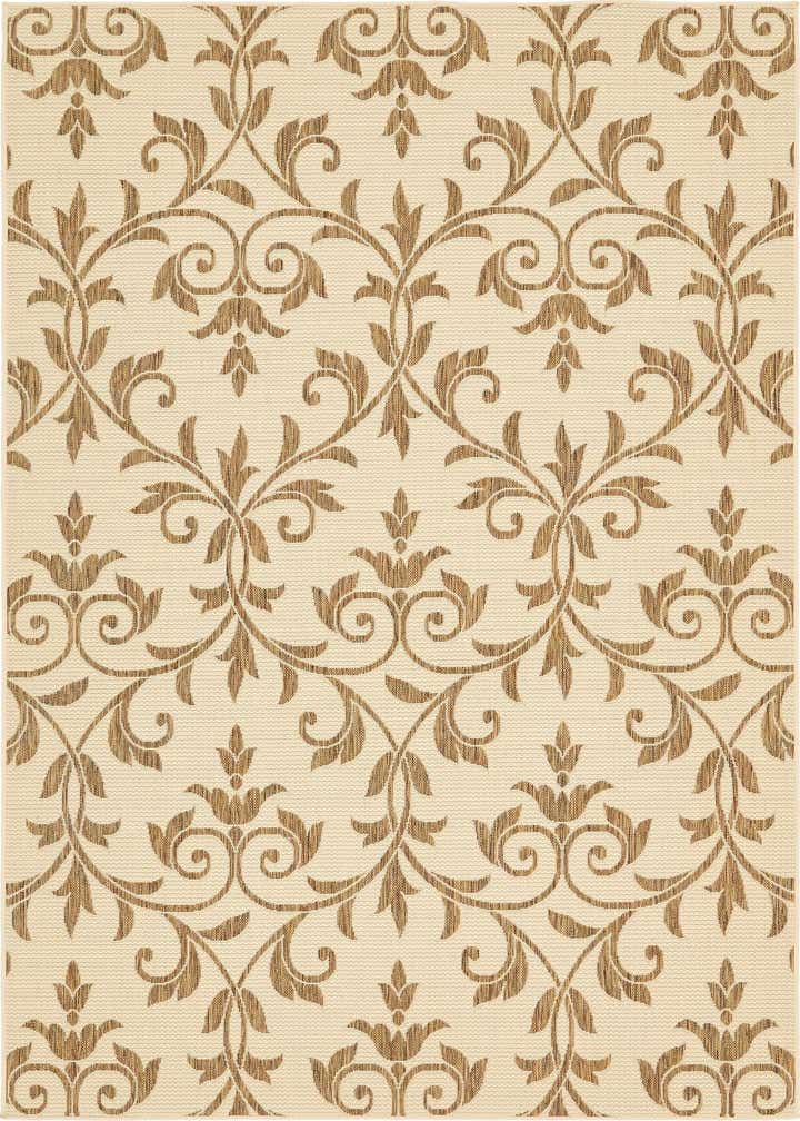 6' x 9' Easy-Clean Botanical Indoor / Outdoor Rug