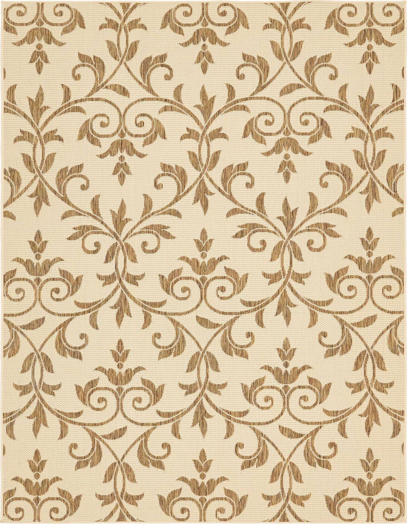 6' x 9' Easy-Clean Botanical Indoor / Outdoor Rug