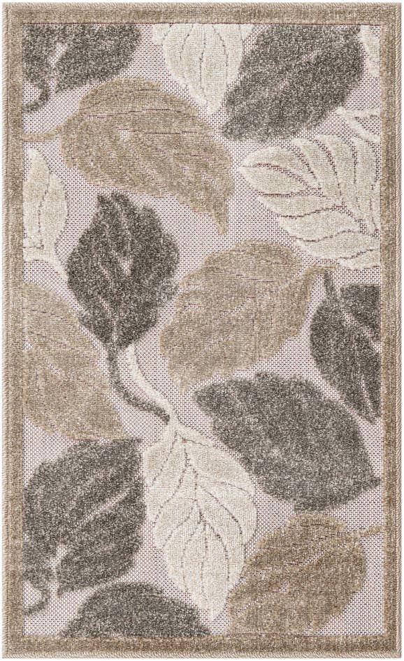 Detail image of 2' x 3' Easy-Clean Botanical Indoor / Outdoor Rug