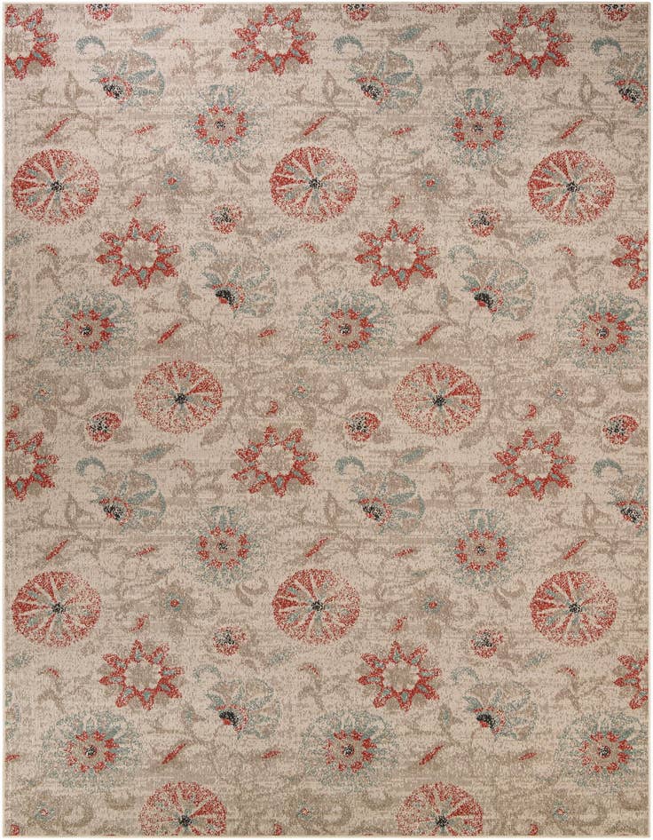 Detail image of 10' x 14' 2 Easy-Clean Botanical Indoor / Outdoor Rug