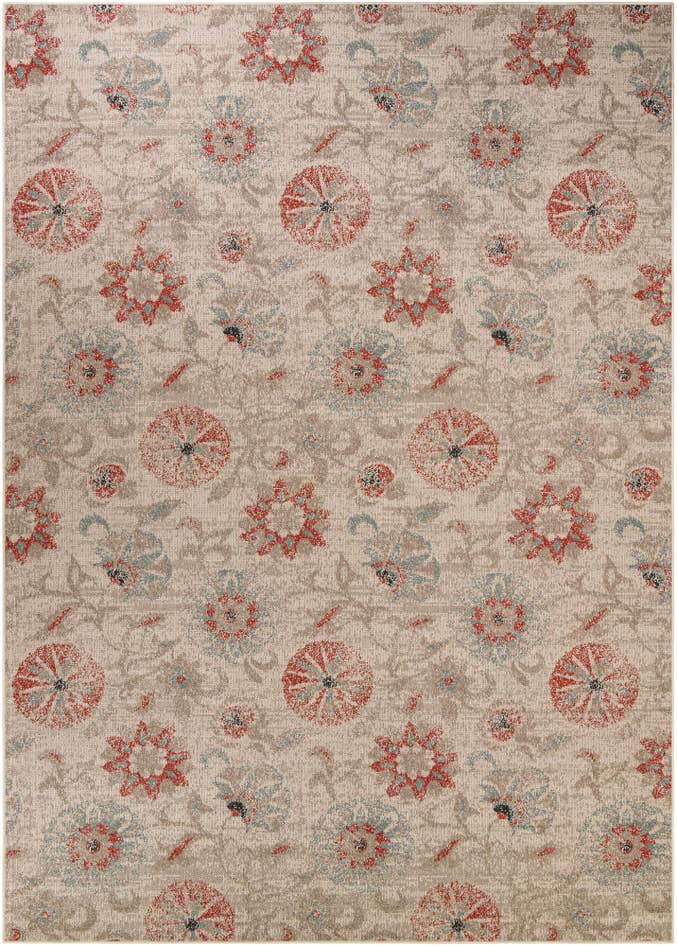 Detail image of 10' x 14' 2 Easy-Clean Botanical Indoor / Outdoor Rug