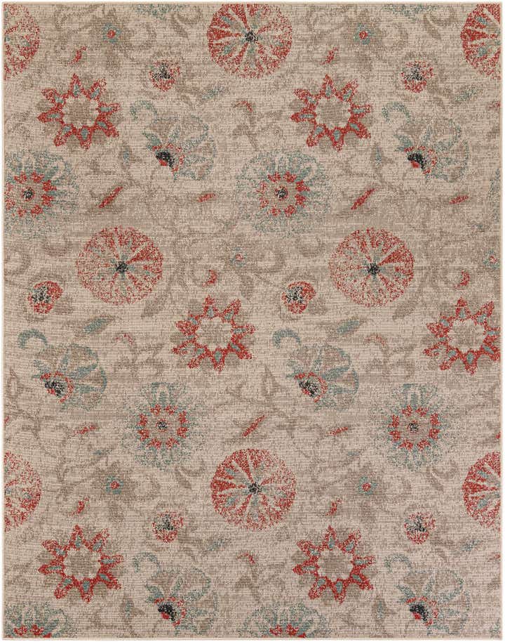 7' 10 x 10' Easy-Clean Botanical Indoor / Outdoor Rug