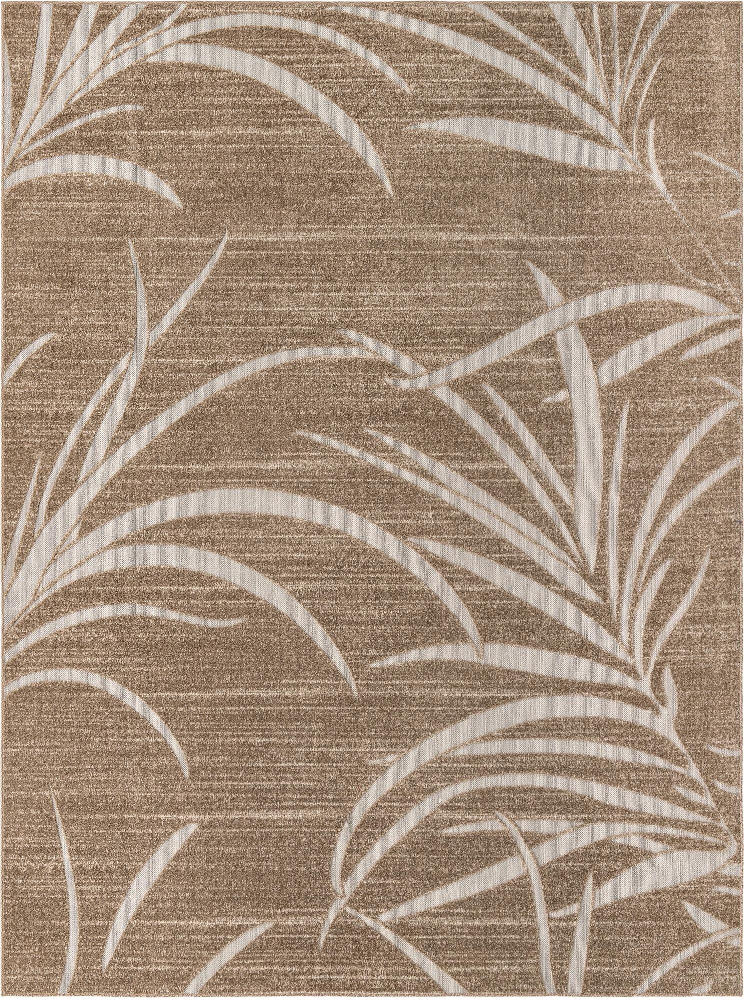 8' x 10'  Washable Botanical Indoor / Outdoor Rug