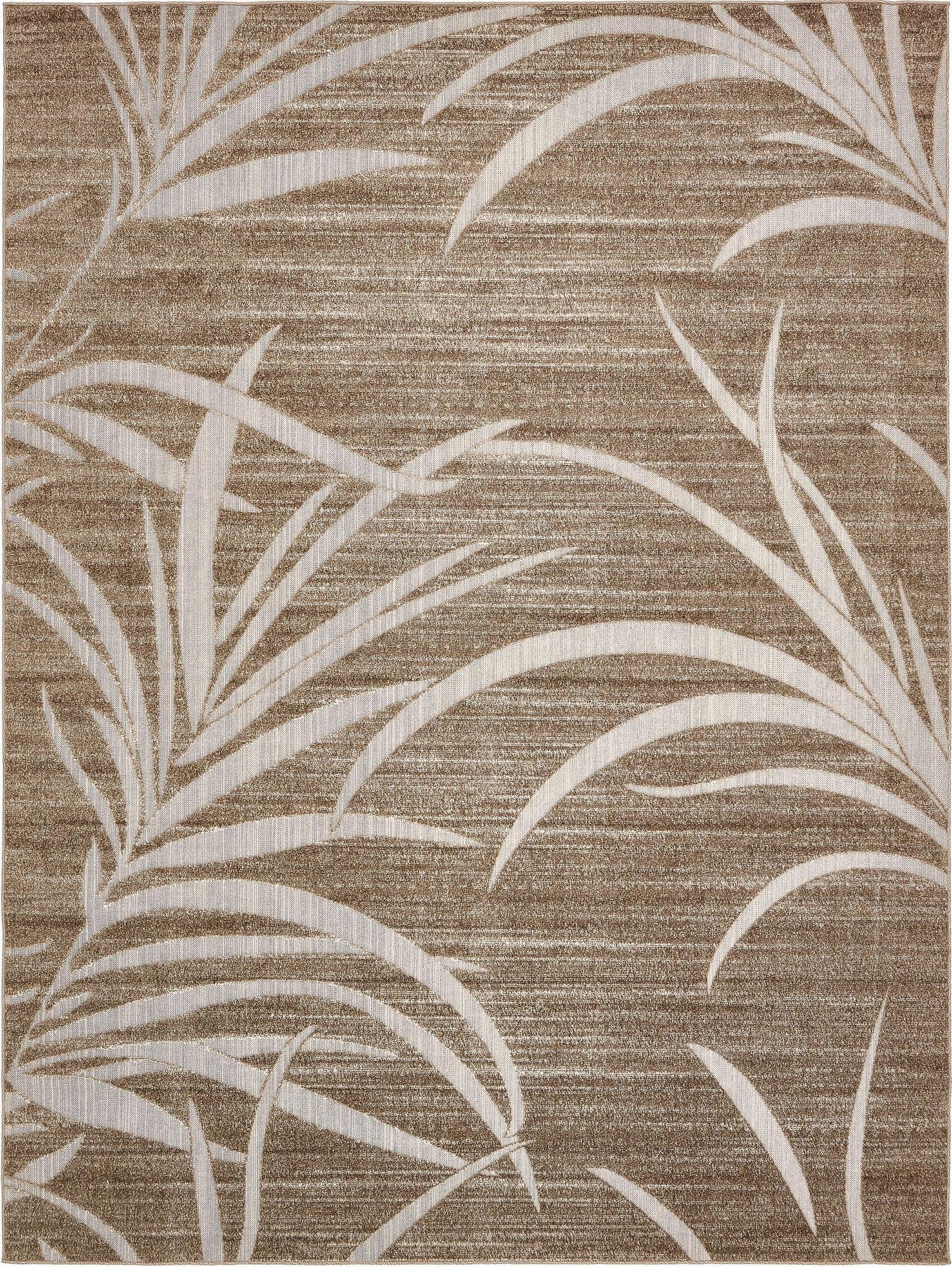 Primary image 9' x 12' 2  Washable Botanical Indoor / Outdoor Rug