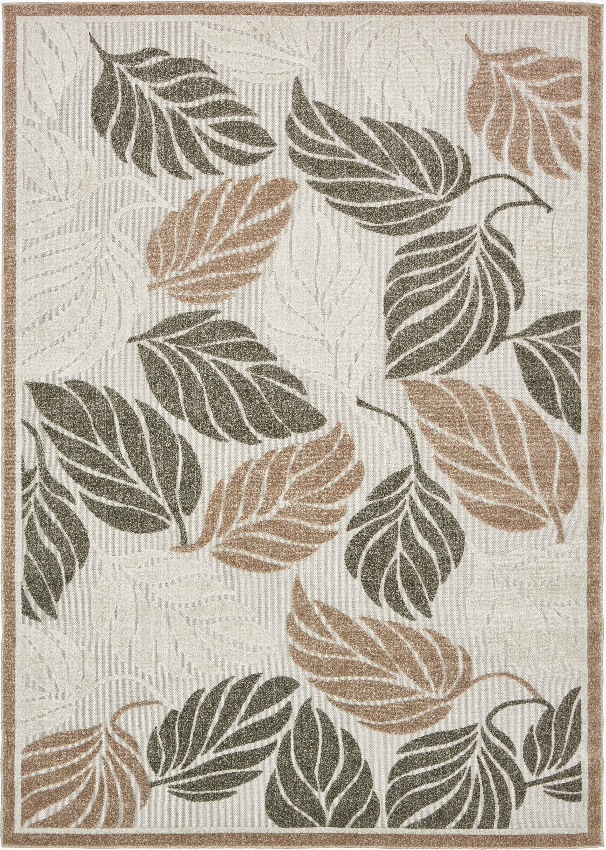 Primary image 7' x 10'  Washable Botanical Indoor / Outdoor Rug