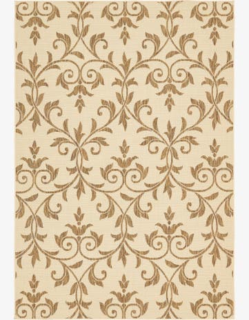 6' x 9' Easy-Clean Botanical Indoor / Outdoor Rug