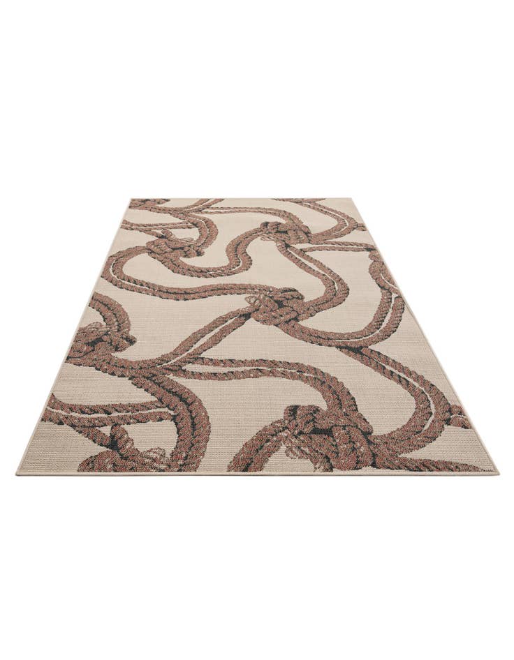 Detail image of 5' 3 x 7' 7  Washable Coastal Indoor / Outdoor Rug