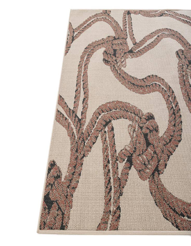 Detail image of 5' 3 x 7' 7  Washable Coastal Indoor / Outdoor Rug