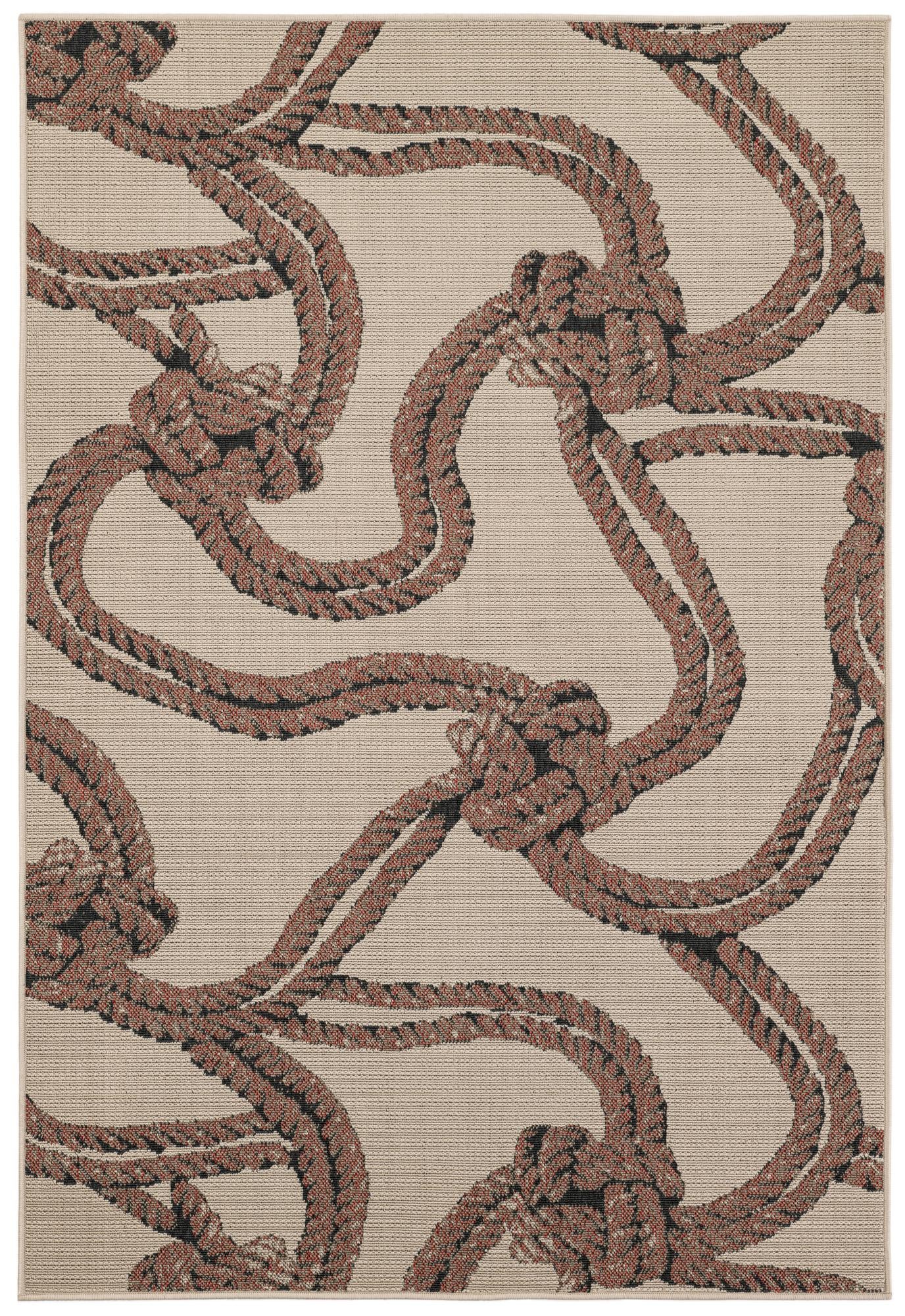 5' 3 x 7' 7 Easy-Clean Coastal Indoor / Outdoor Rug