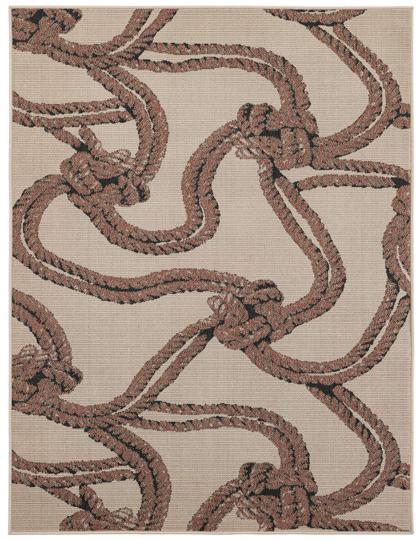 5' 3 x 7' 7 Easy-Clean Coastal Indoor / Outdoor Rug