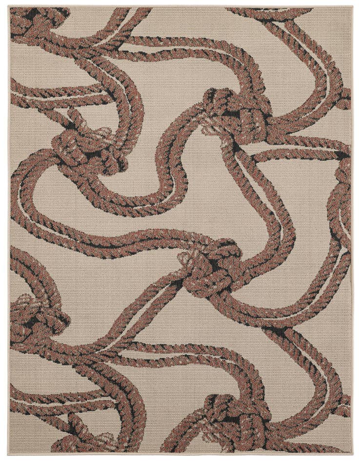 Detail image of 5' 3 x 7' 7 Easy-Clean Coastal Indoor / Outdoor Rug