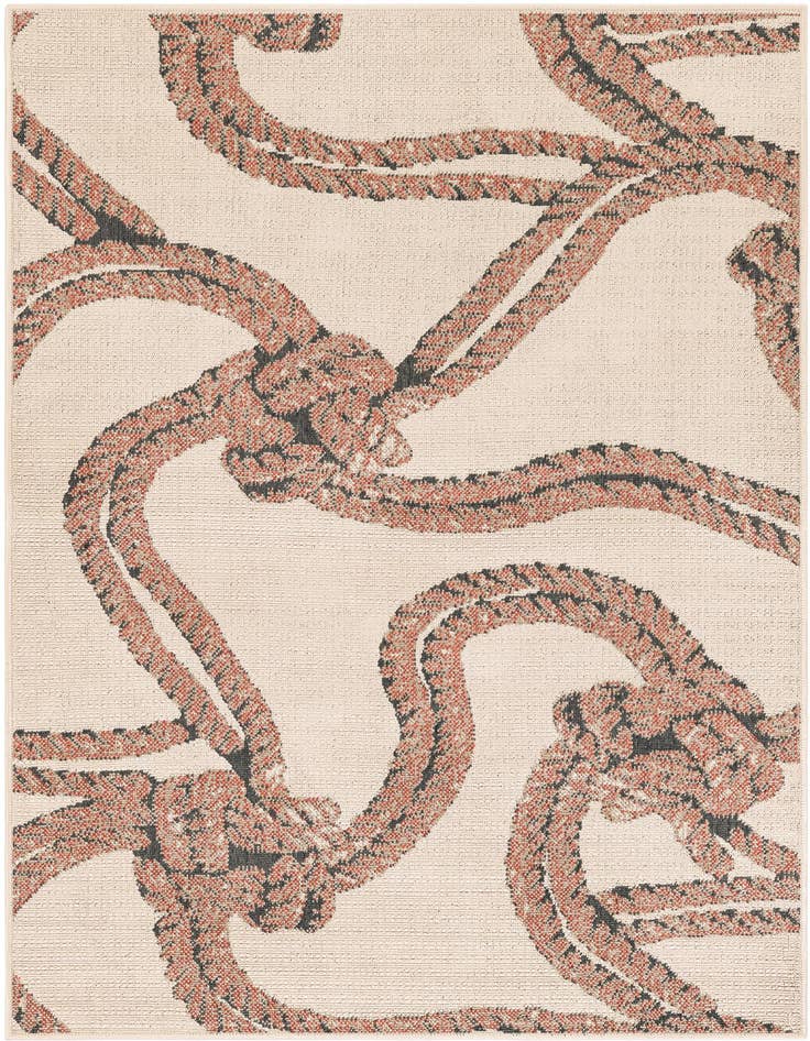 Detail image of 4' x 6' Easy-Clean Coastal Indoor / Outdoor Rug