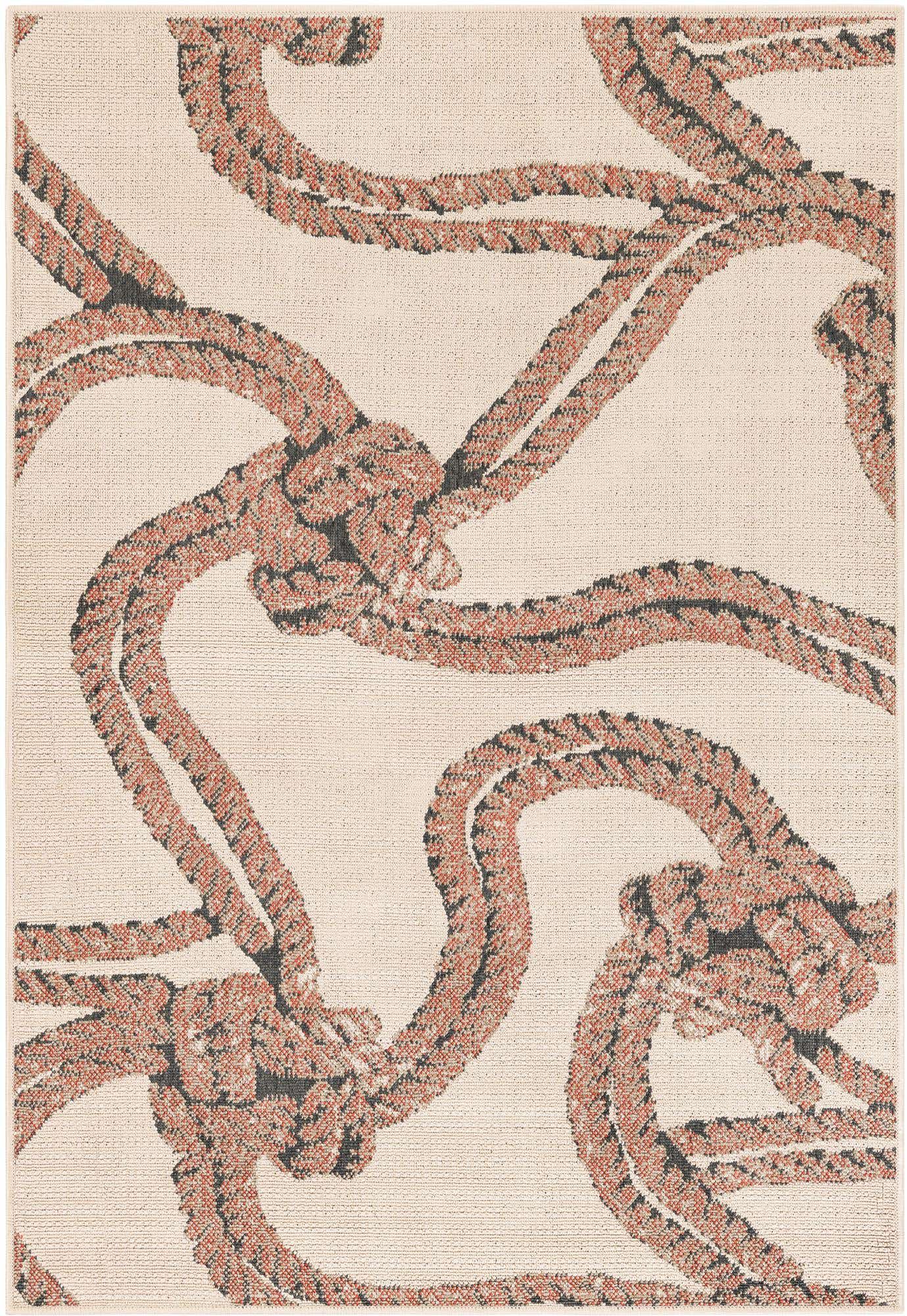 4' x 6' Easy-Clean Coastal Indoor / Outdoor Rug