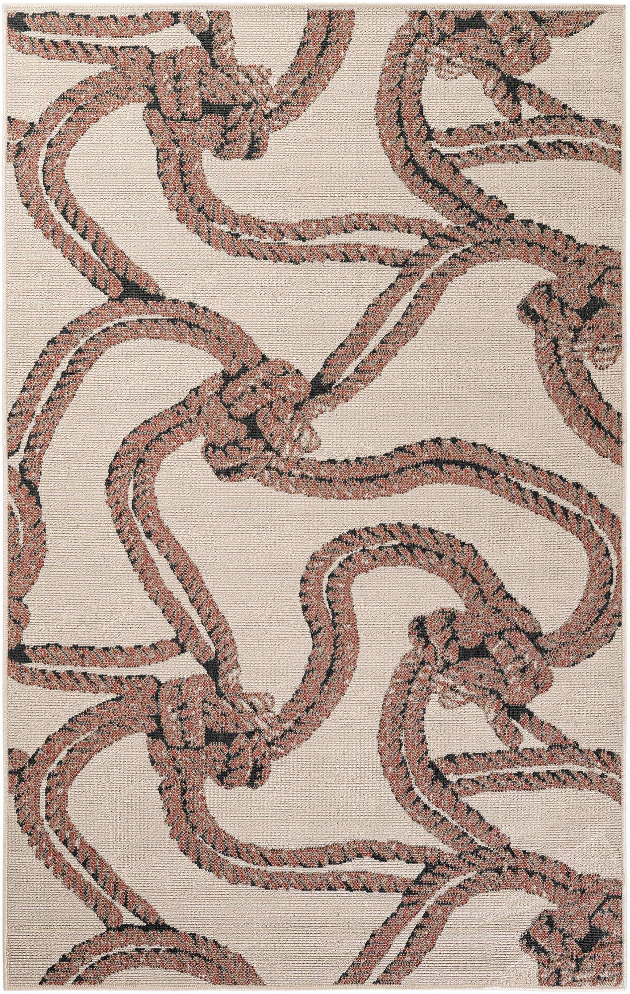 5' x 8' Easy-Clean Coastal Indoor / Outdoor Rug