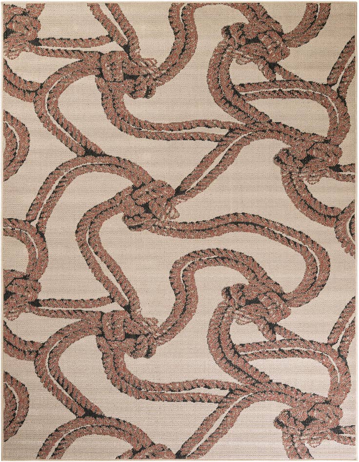 Detail image of 6' x 9' Easy-Clean Coastal Indoor / Outdoor Rug