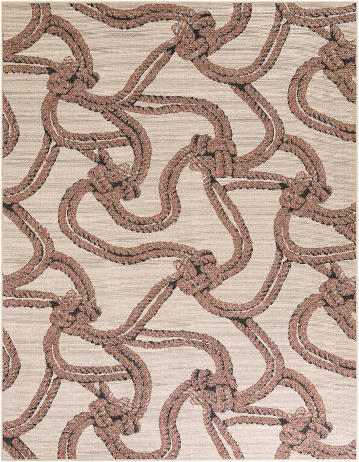 Detail image of 7' 10 x 10' Easy-Clean Coastal Indoor / Outdoor Rug