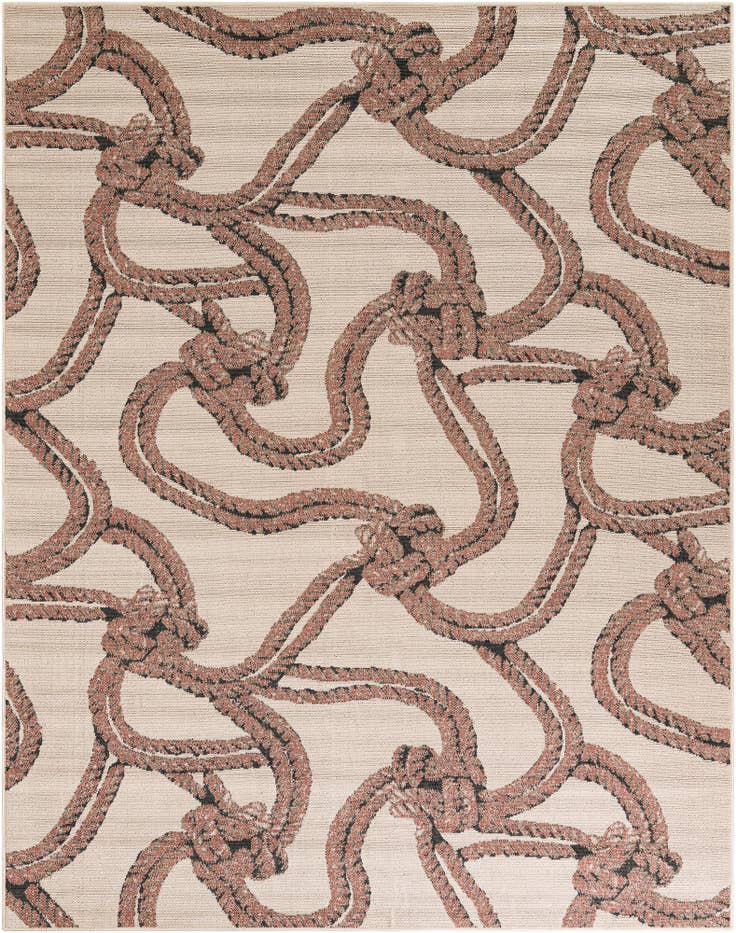 Detail image of 7' 10 x 10' Easy-Clean Coastal Indoor / Outdoor Rug