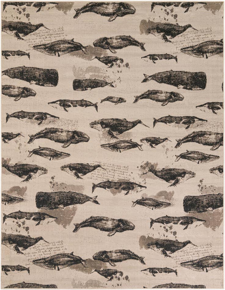 Detail image of 7' 10 x 10' Easy-Clean Coastal Indoor / Outdoor Rug