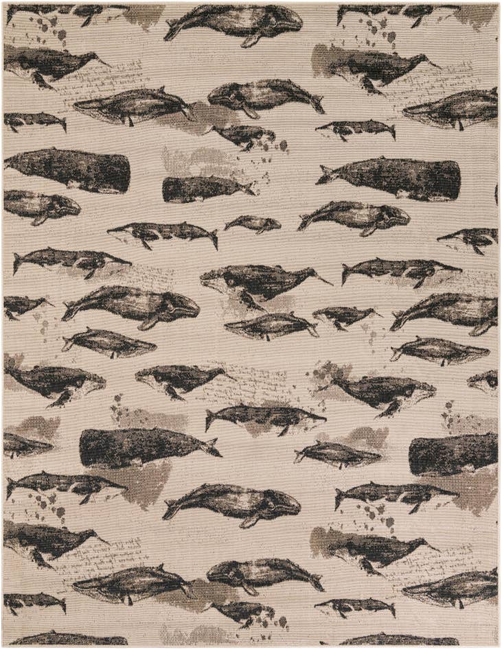 Detail image of 7' 10 x 10' Easy-Clean Coastal Indoor / Outdoor Rug