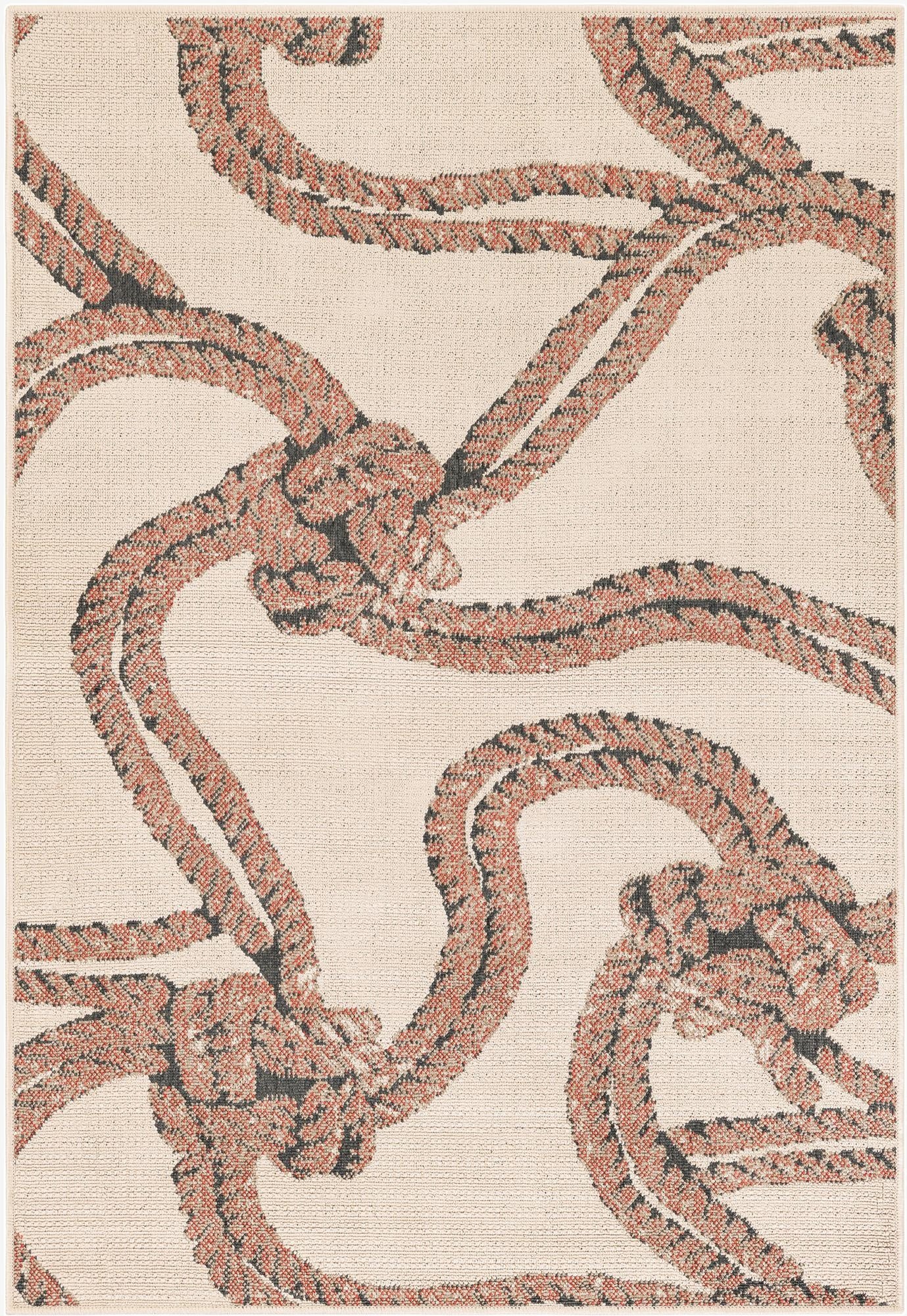 4' x 6'  Washable Coastal Indoor / Outdoor Rug