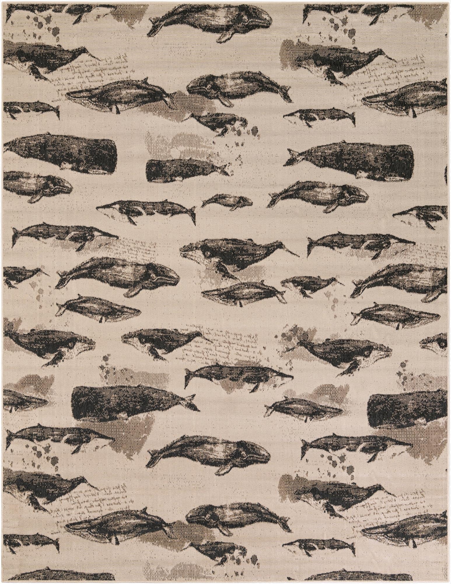 7' 10 x 10'  Washable Coastal Indoor / Outdoor Rug