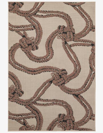 5' 3 x 7' 7 Easy-Clean Coastal Indoor / Outdoor Rug