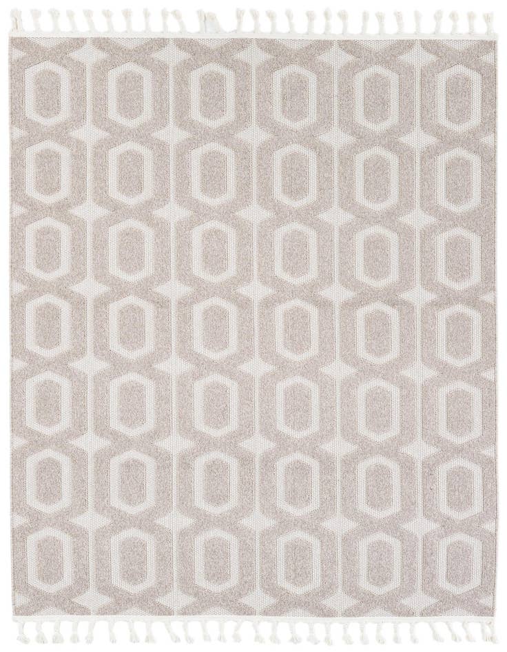 Detail image of 5' 3 x 7' 8 Easy-Clean Lattice Indoor / Outdoor Rug