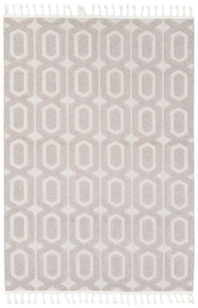 5' 3 x 7' 8 Easy-Clean Lattice Indoor / Outdoor Rug