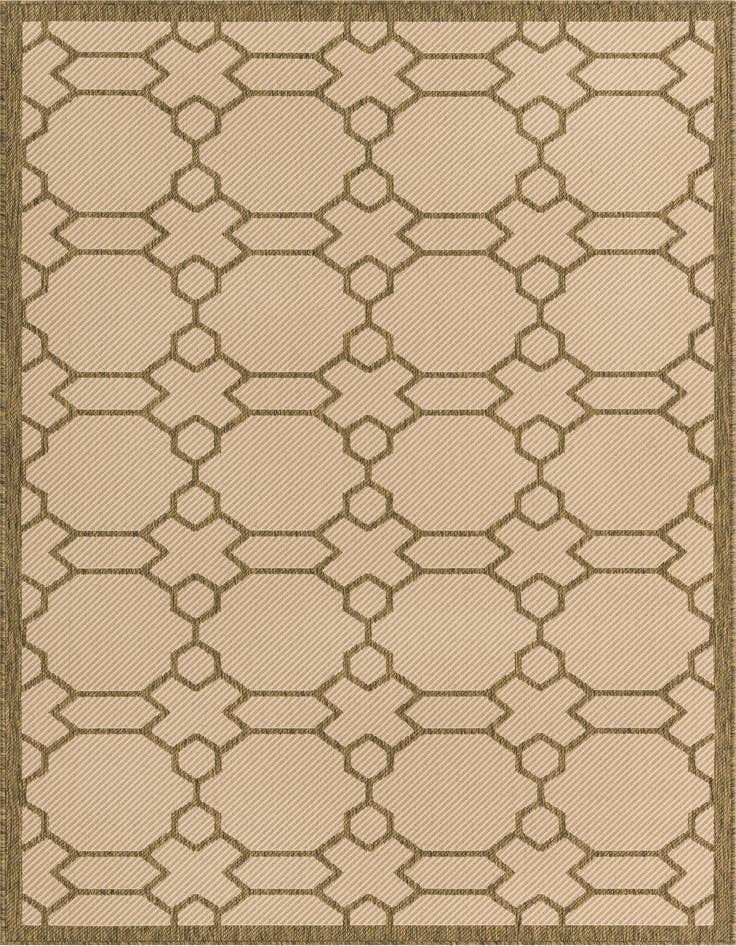 Detail image of 5' 3 x 8' Easy-Clean Lattice Indoor / Outdoor Rug