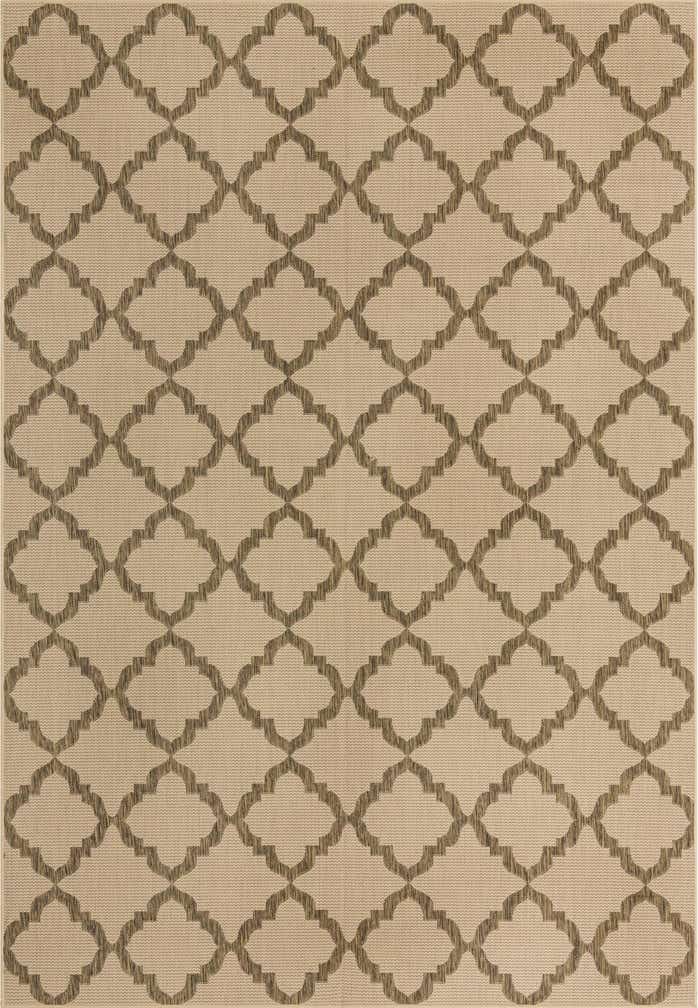 8' x 11' 4 Easy-Clean Lattice Indoor / Outdoor Rug