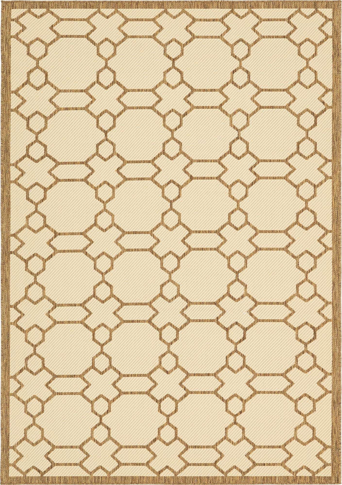 6' x 9' Easy-Clean Lattice Indoor / Outdoor Rug