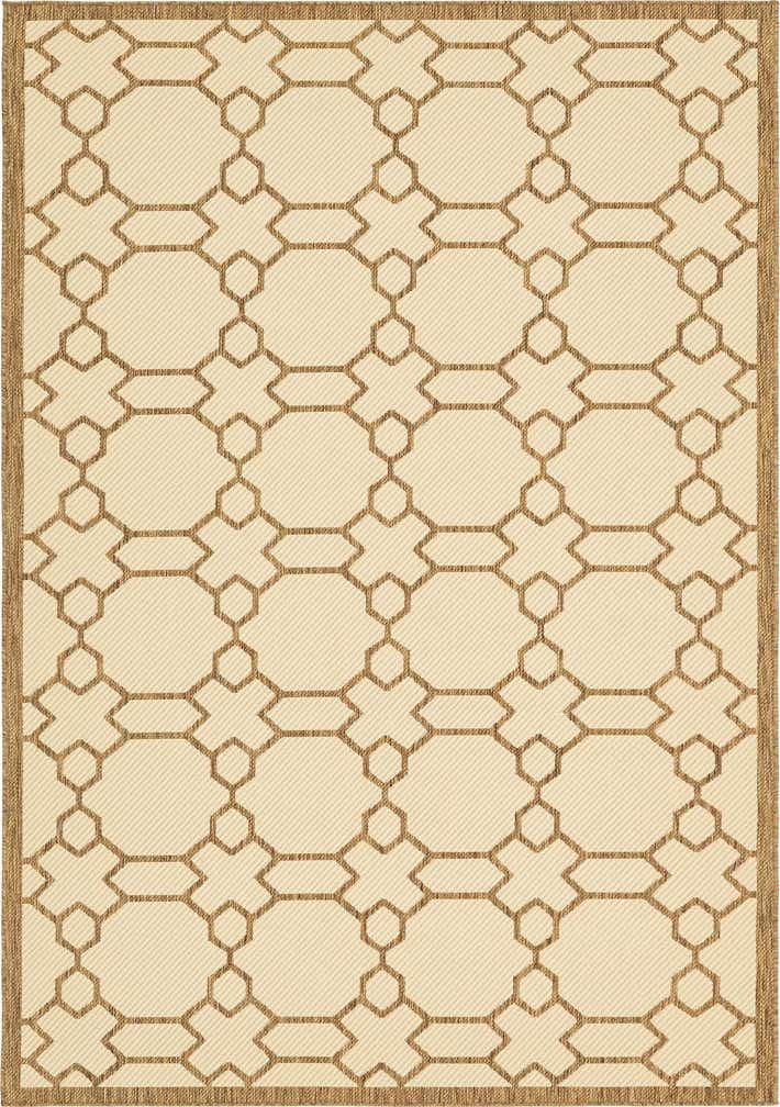 6' x 9' Easy-Clean Lattice Indoor / Outdoor Rug