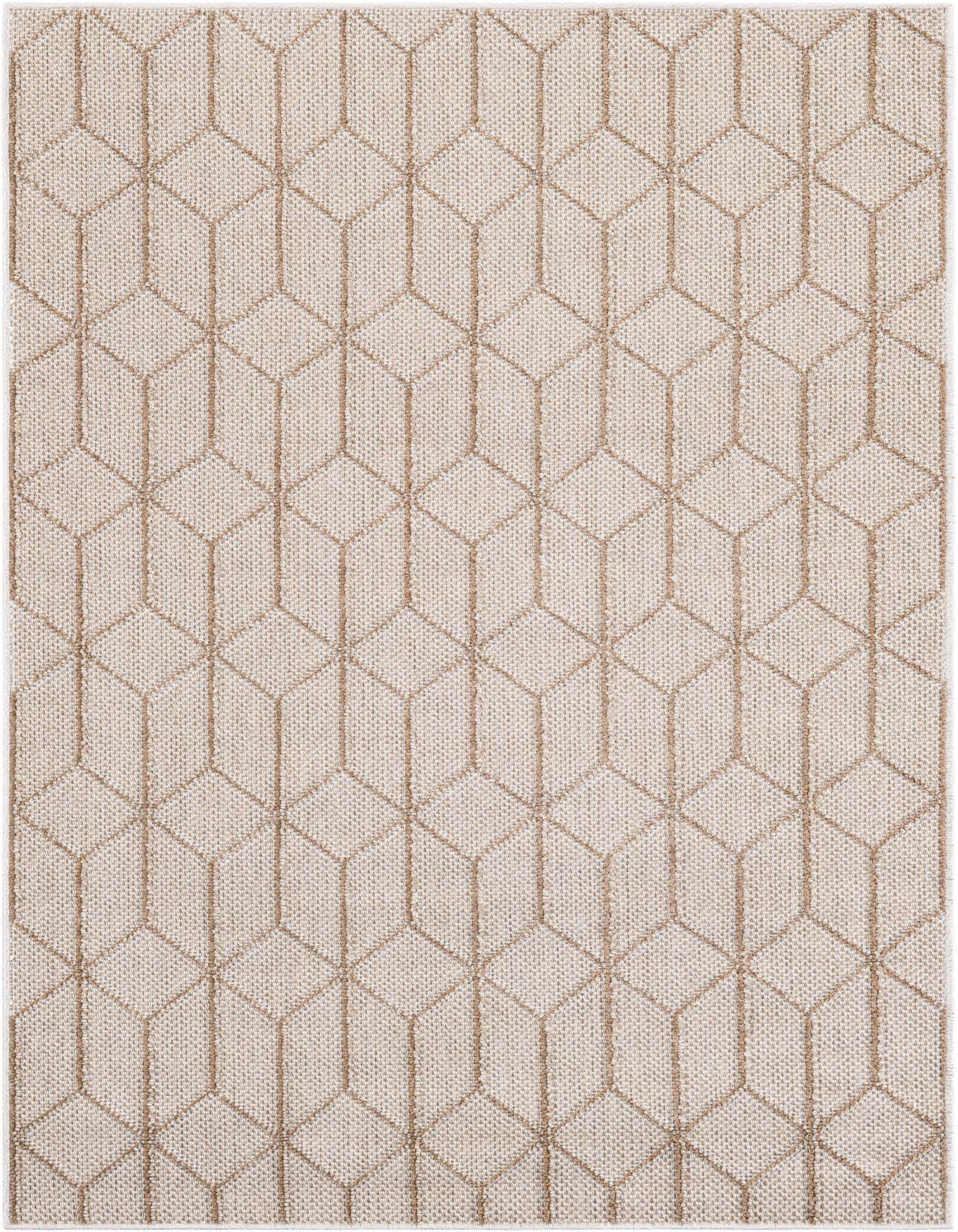 4' 1 x 6' 1 Easy-Clean Lattice Indoor / Outdoor Rug
