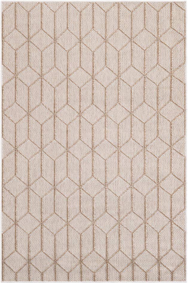 Detail image of 4' 1 x 6' 1 Easy-Clean Lattice Indoor / Outdoor Rug