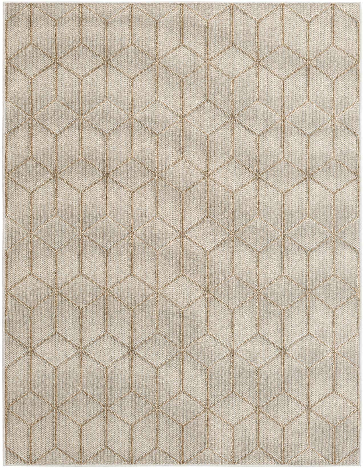 5' 3 x 8' Easy-Clean Lattice Indoor / Outdoor Rug