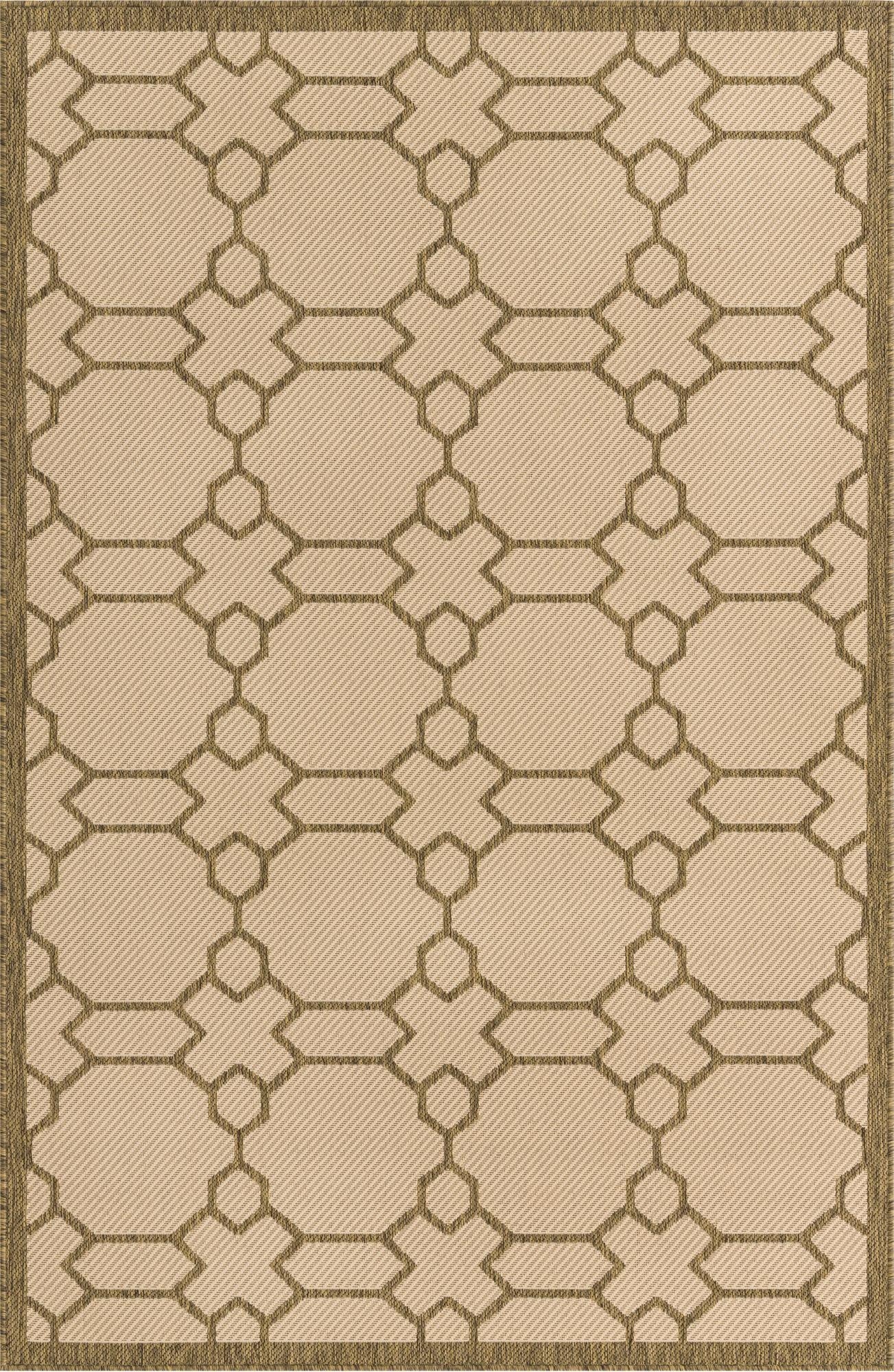 5' 3 x 8' Washable Lattice Indoor / Outdoor Rug