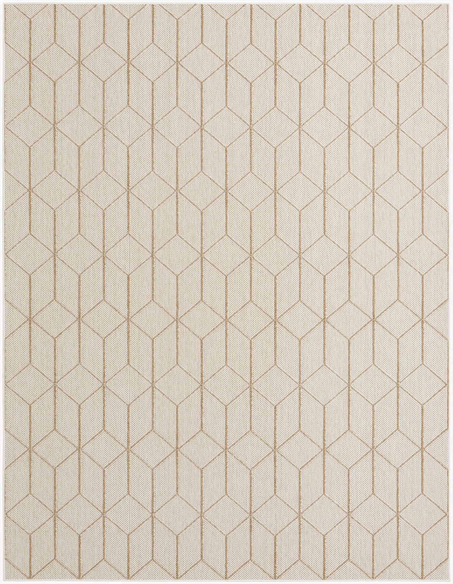 7' 10 x 10' Washable Lattice Indoor / Outdoor Rug