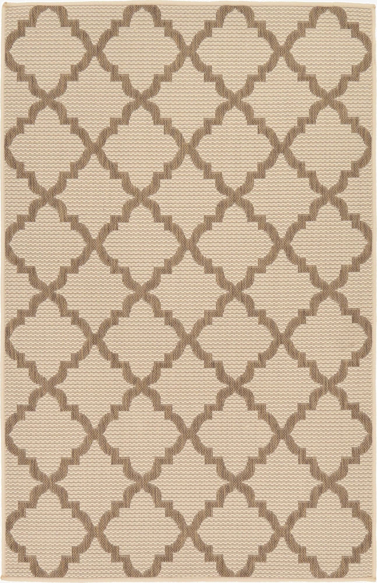 3' 3 x 5' Washable Lattice Indoor / Outdoor Rug