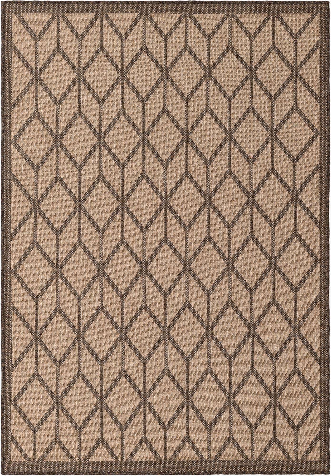 5' 3 x 7' 7 Easy-Clean Modern Indoor / Outdoor Rug