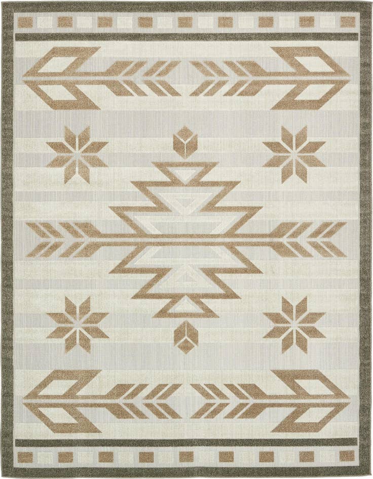 Detail image of 9' x 12' Easy-Clean Modern Indoor / Outdoor Rug