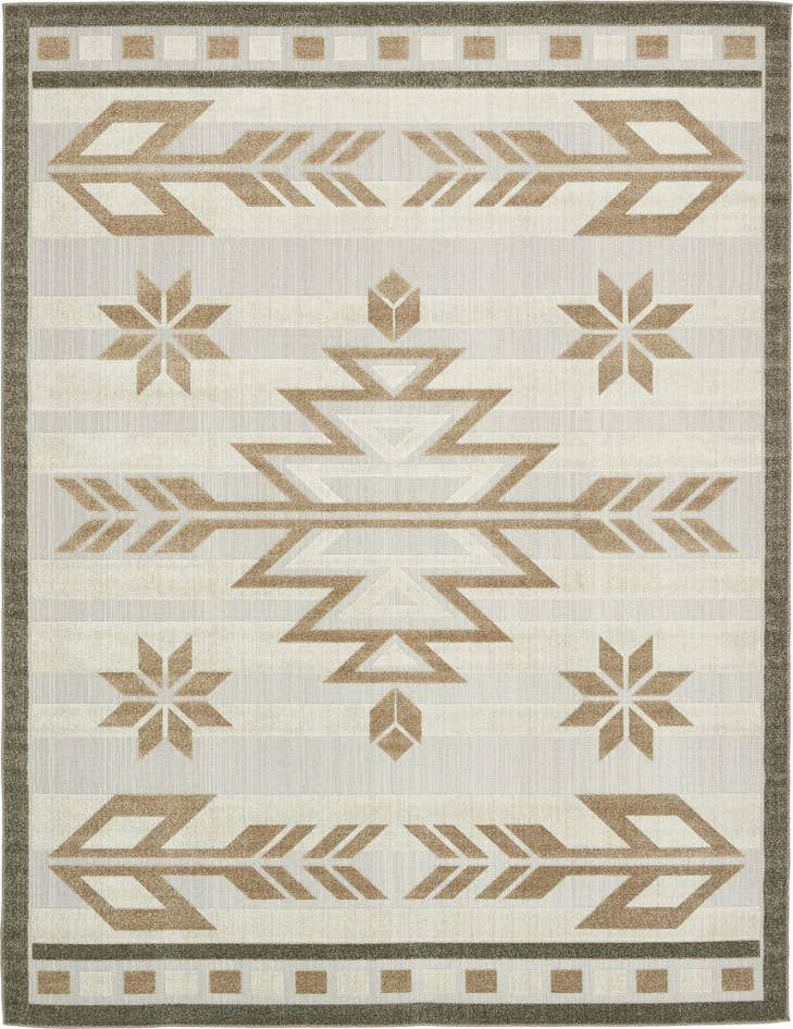 Detail image of 9' x 12' Easy-Clean Modern Indoor / Outdoor Rug