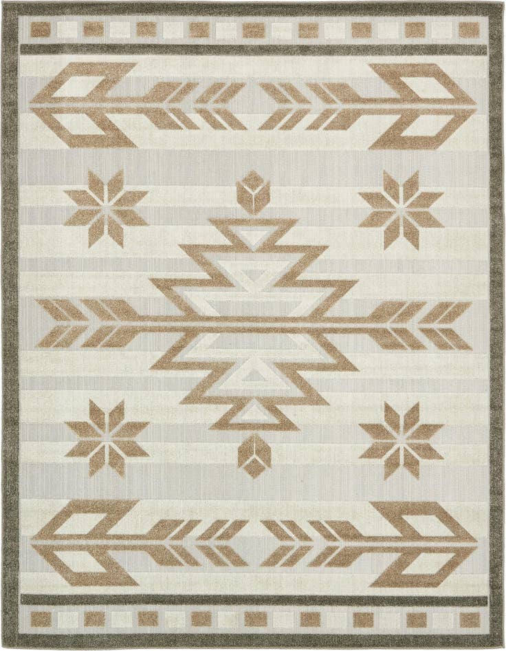 Detail image of 8' x 10' Easy-Clean Modern Indoor / Outdoor Rug