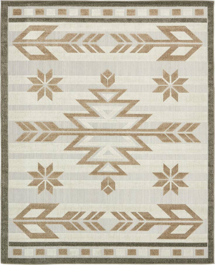 Detail image of 8' x 10' Easy-Clean Modern Indoor / Outdoor Rug