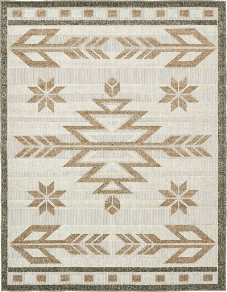 Detail image of 7' x 10' Easy-Clean Modern Indoor / Outdoor Rug