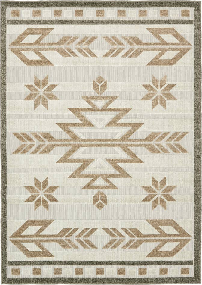 Detail image of 7' x 10' Easy-Clean Modern Indoor / Outdoor Rug