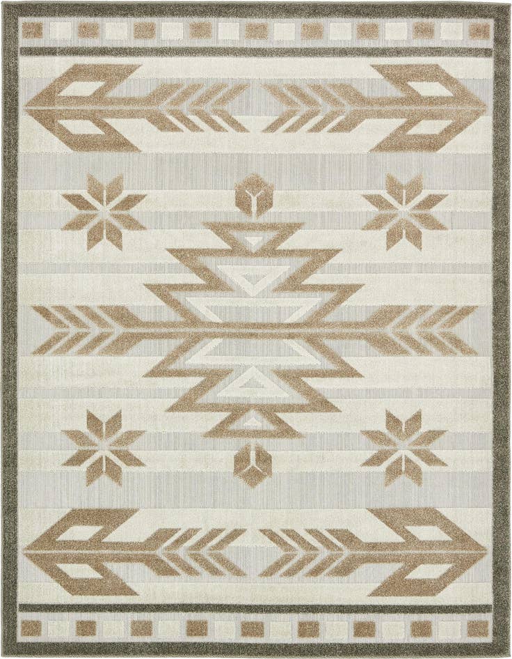 Detail image of 6' x 9' Easy-Clean Modern Indoor / Outdoor Rug