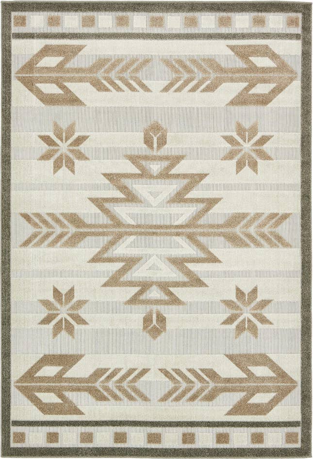 Detail image of 6' x 9' Easy-Clean Modern Indoor / Outdoor Rug