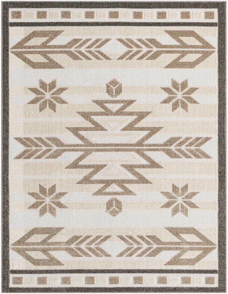 Detail image of 5' x 8' Easy-Clean Modern Indoor / Outdoor Rug